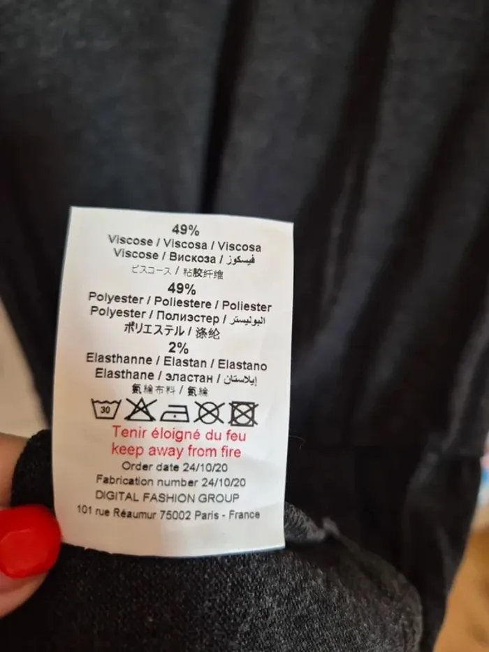Robe grossesse gris pièce cuir  Envie de fraise Taille 36 38 M - photo numéro 10