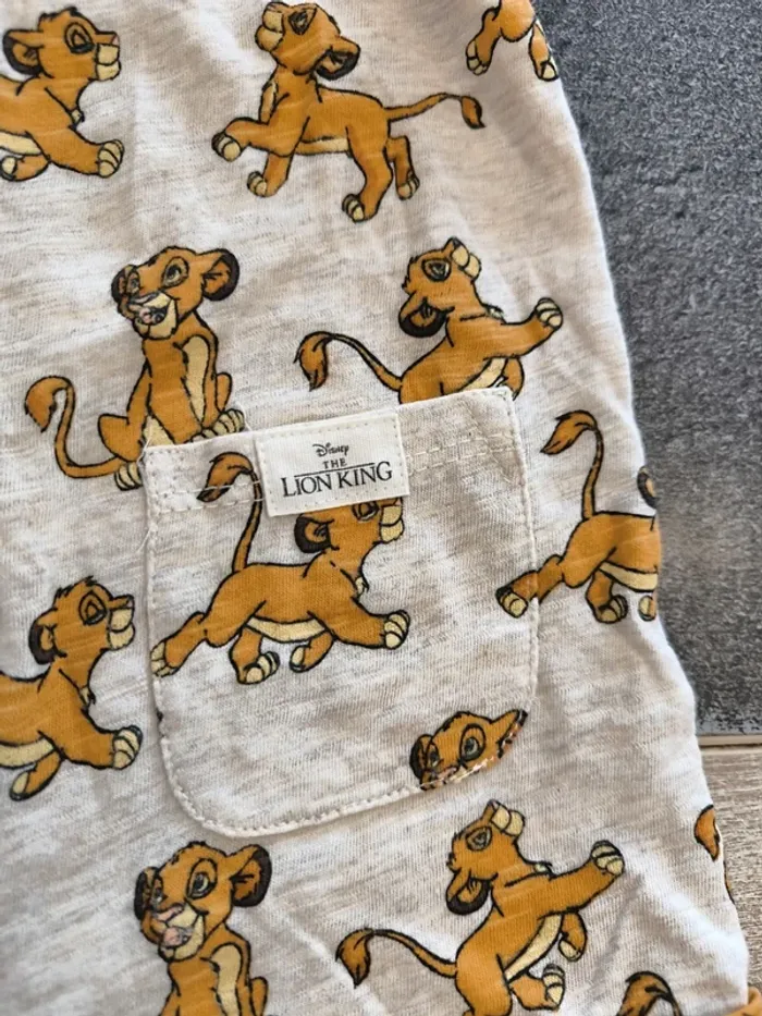 Combishort débardeur garçon 6 mois Disney Simba - photo numéro 5