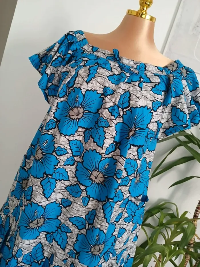 Robe courte d'été à motifs🌿💝 - photo numéro 5