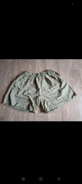 Short fluide en lin et coton avec poches 42