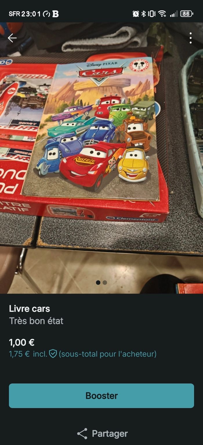 Livre disney cars