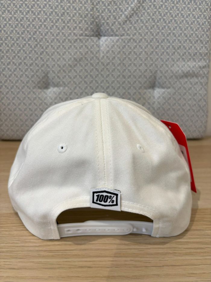 Casquette Blanche Unie "100%" - photo numéro 2