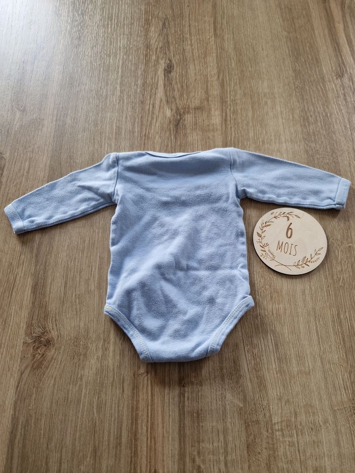 Body Bébé 6 Mois 💙 Bleu Ciel (Taille 68 cm) - photo numéro 3