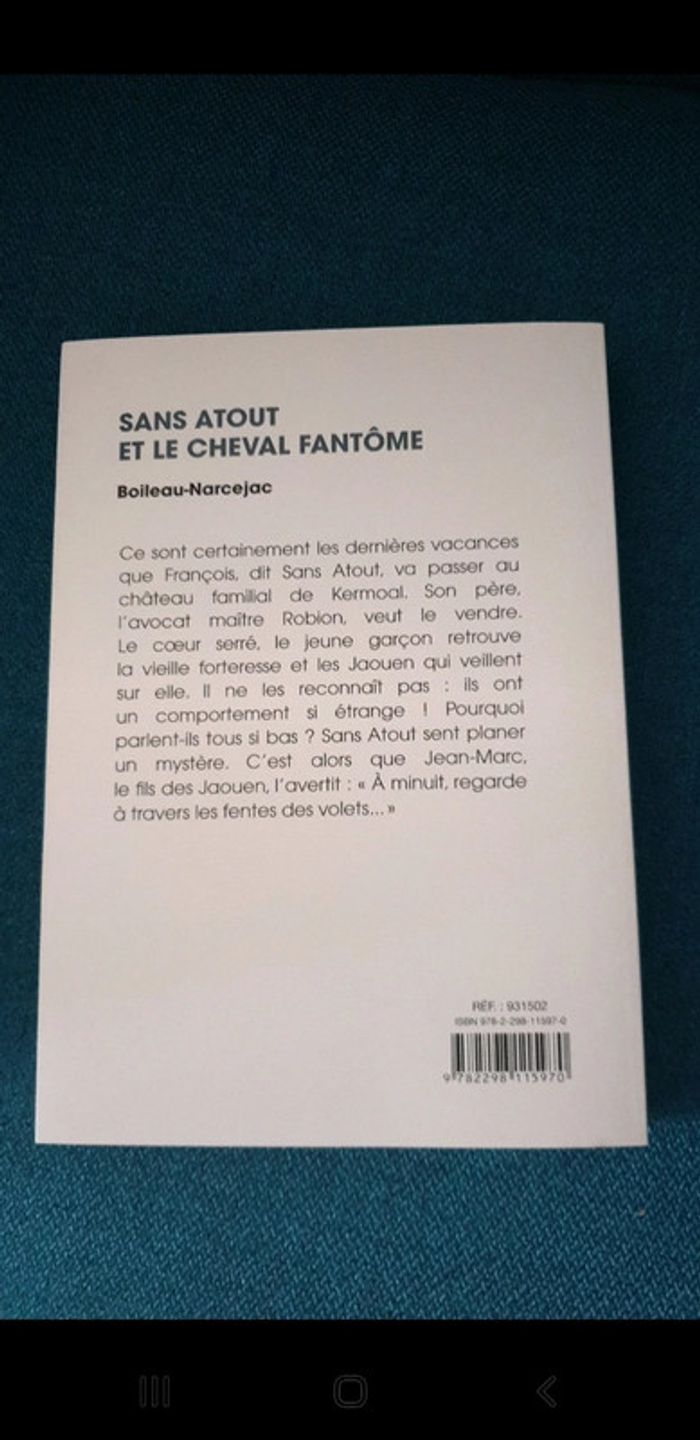 Livre Sans atout et le cheval fantôme de Boileau-narcejac - photo numéro 2