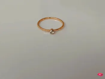 Bague dorée tendance en acier inoxydable