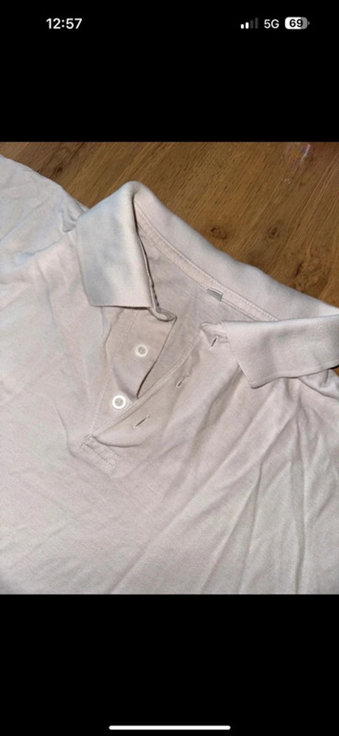 Polo blanc crème M - photo numéro 2