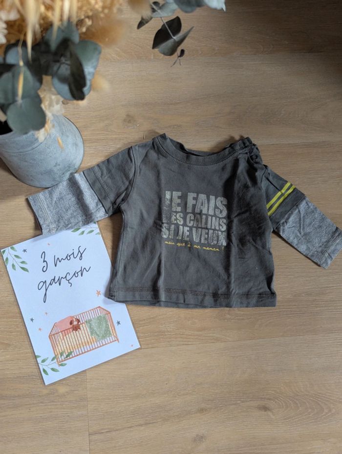 T-shirt manche longue Tissaia 3 mois