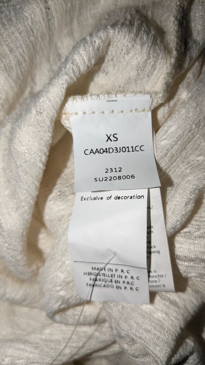Haut froncé à manches trompettes taille XS/36 jamais porté - photo numéro 9