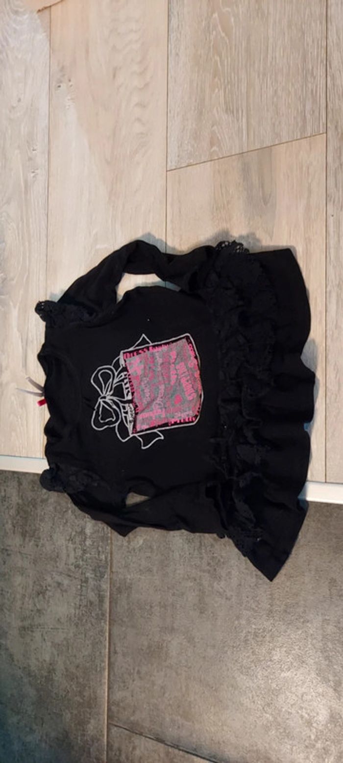 Blouse noire légère, taille 2 ans, fille