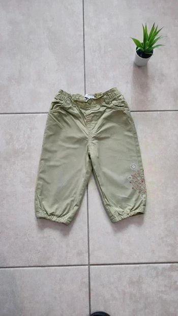 Pantalon doublé kaki chaud 12 mois in extenso