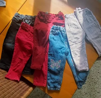 Lots de 5 pantalons filles ½ / 2 ans