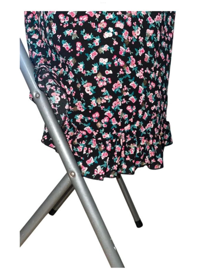 Robe noir fleuris - Liz Devy - Taille S - photo numéro 6
