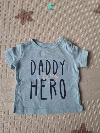 T-shirt bébé 1 mois (52-55cm)