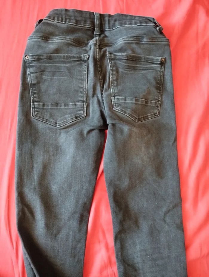 Jean skinny noir délavé - photo numéro 3