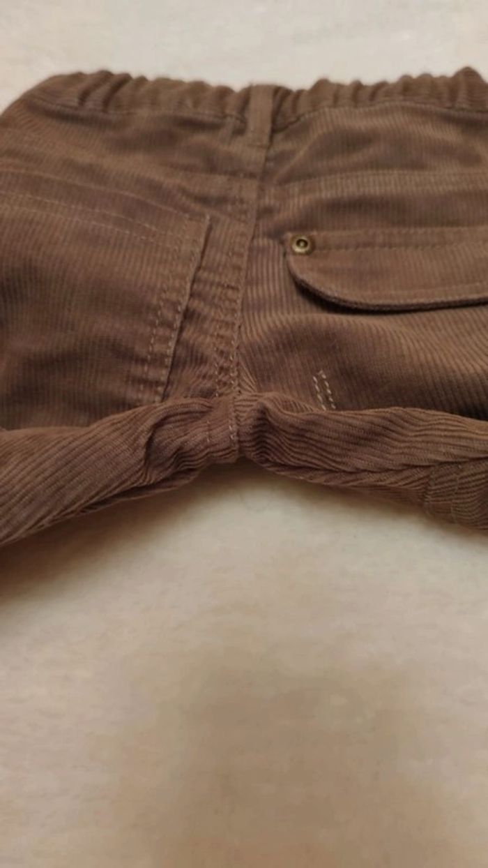 Pantalon velours côtelé marron T. 6 mois Tape À L'Oeil 💮 55% Polyester 45% Coton - photo numéro 7