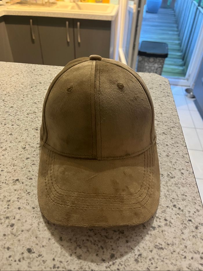 Casquette camel en velours - photo numéro 2