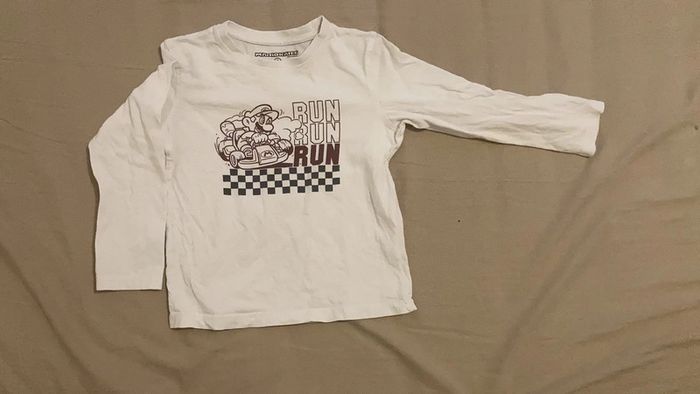 Tee-shirt manches longues mario kart 6 ans