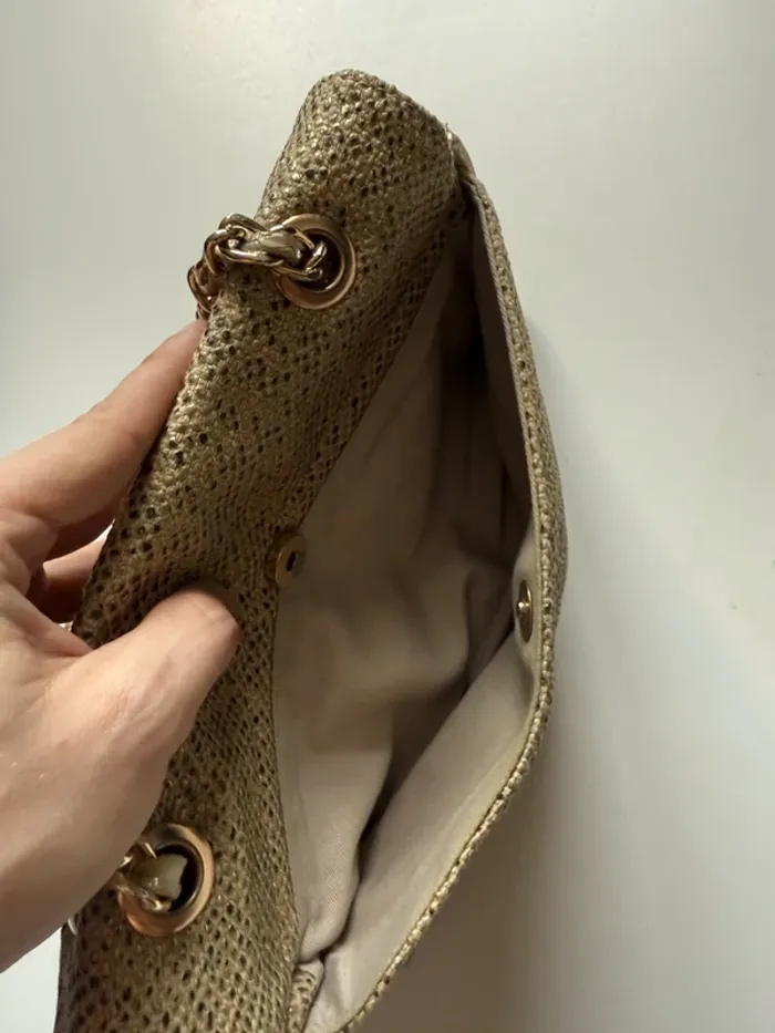 Sac à main doré gris - photo numéro 5