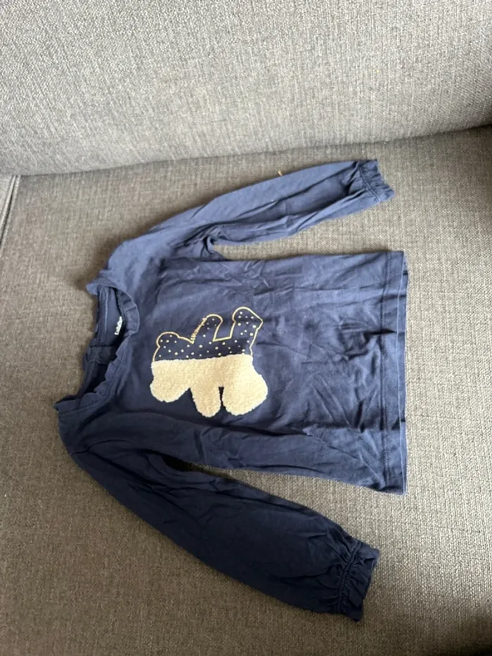 T-shirt manches longues, bébé fille, Lulu castagnette, 24 mois