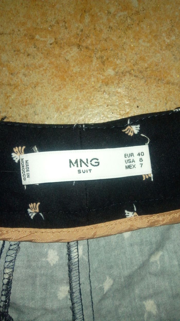 Pantalon jean noir a motifs blanc T40 - photo numéro 6