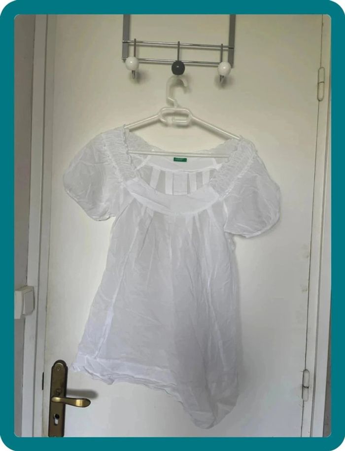 Blouse blanche transparente