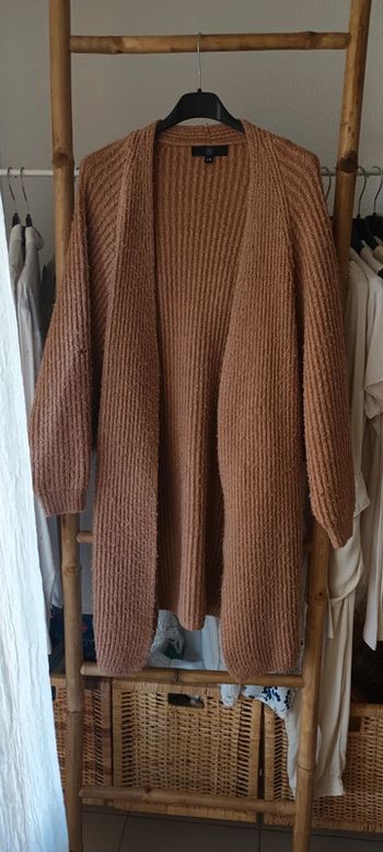 Gilet ample camel taille unique