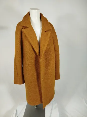 Manteau oversize moutarde - Laine mélangé Promod A264