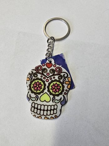 Porte clés tête de mort mexicaine
