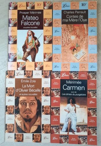 Lot de 4 livres(ou à  l unité)scolaires Librio