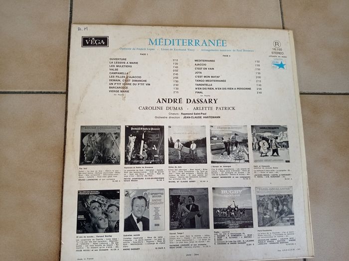 Vinyle André Dassary Méditérranée - photo numéro 2