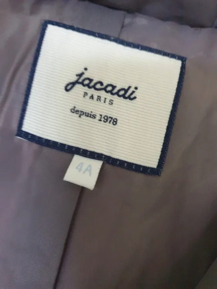 Manteau Doudoune Duvet Plumes Jacadi Taille 4 ans - photo numéro 3