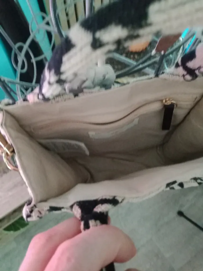 Sac en tissu pied de poule - photo numéro 5