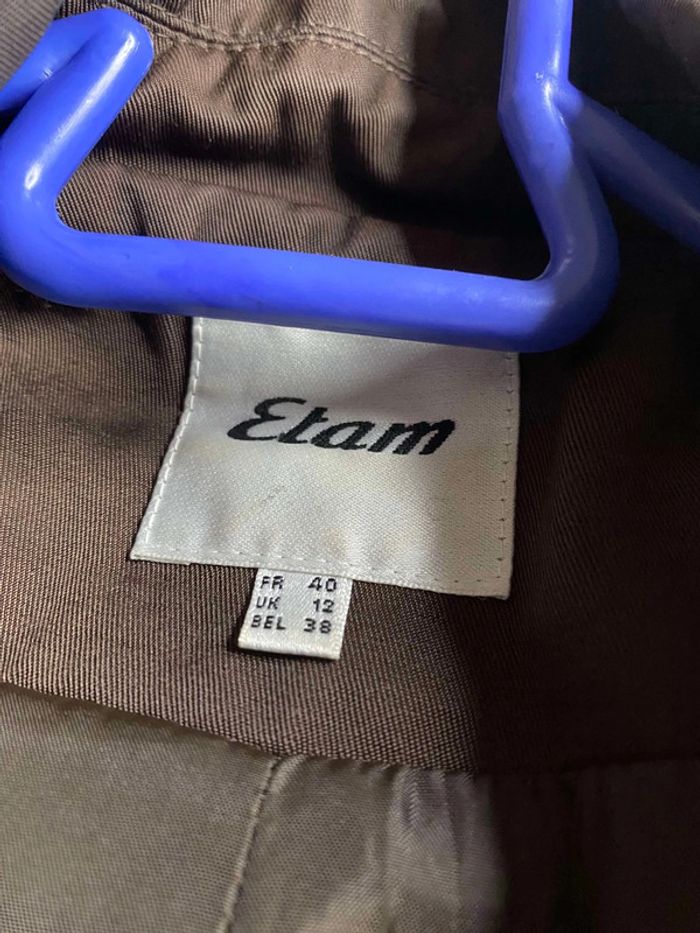 Manteau type trench marron Etam Taille L / 40 - photo numéro 2