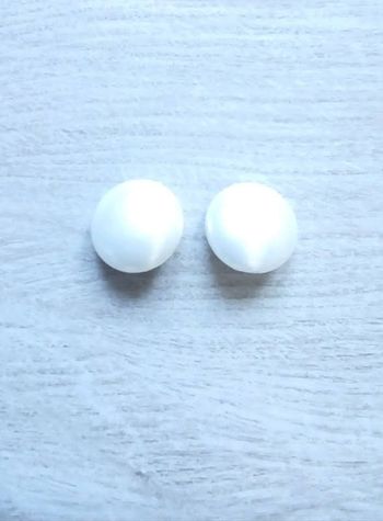 💘 Boucles d'oreilles boutons à clips blanches nacrées vintage 💘