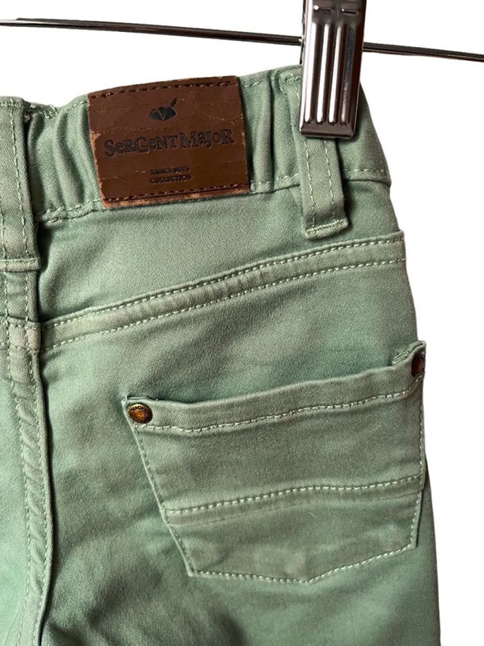 Tregging / pantalon stretch vert amande - Sergent Major 2 ans (92cm) - photo numéro 3