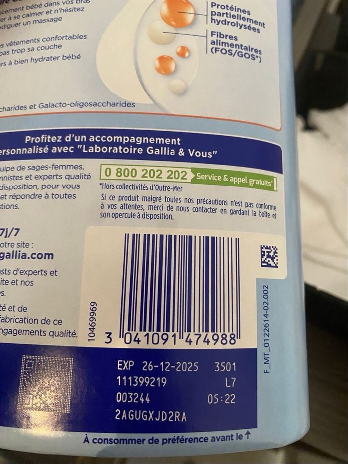 Lait Gallia AC transit 2eme âge - photo numéro 2