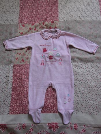 Pyjama rose pale 9 mois