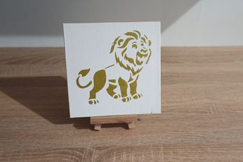 Toile lion (doré)