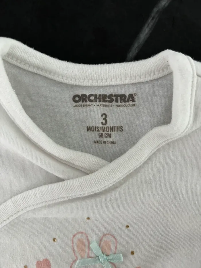 Lot de 2 bodies Orchestra – Taille 3 mois - photo numéro 2