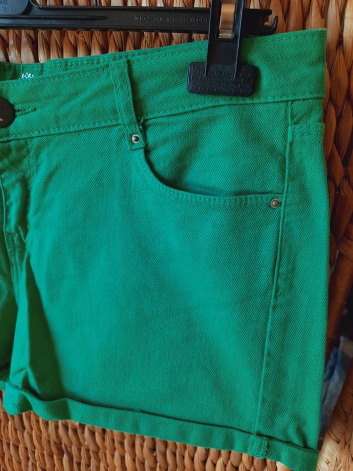 Short Mim denim vert 38 - photo numéro 4