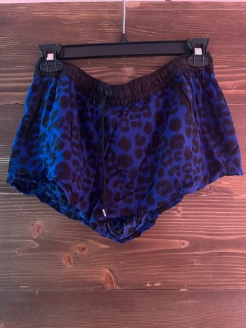 Short pyjama undiz leopard noir et violet/bleu