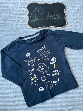 Teeshirt manches longues Gemo 12 mois