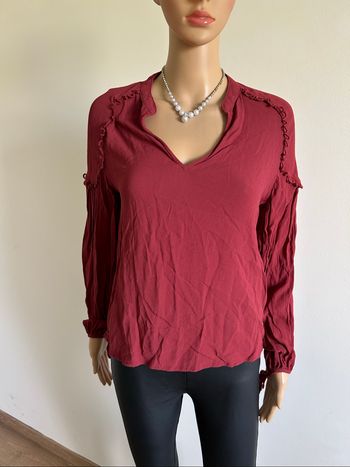 Blouse bordeaux à manches longues Pepe Jeans taille S jamais portée