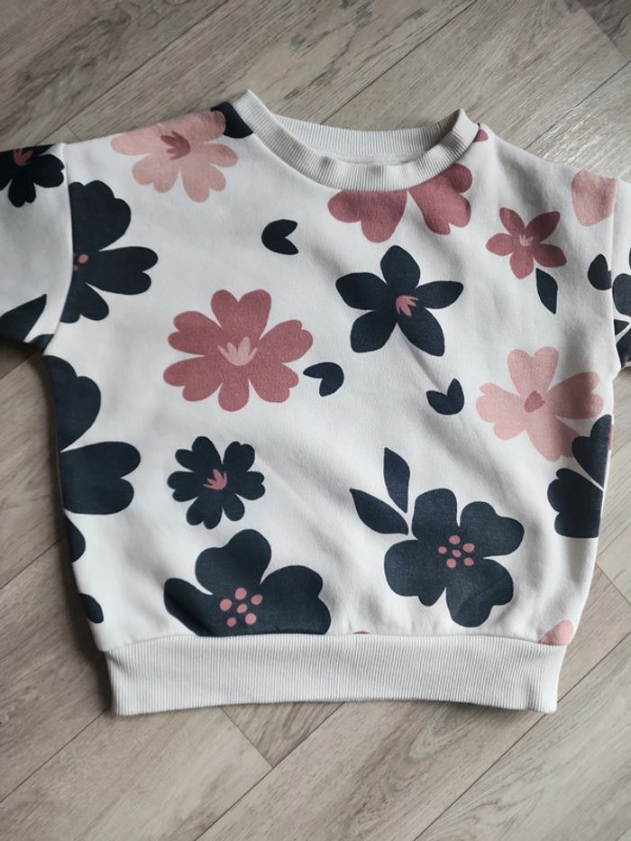 Ensemble legging sweat shirt fleuris 2/3ans - photo numéro 6