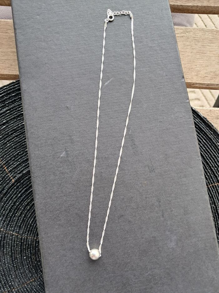 Collier argent pendentif résine - photo numéro 2