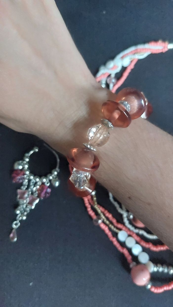 Lot bijoux saumon - photo numéro 4