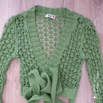 Gilet cache-coeur vert lurex t36/38