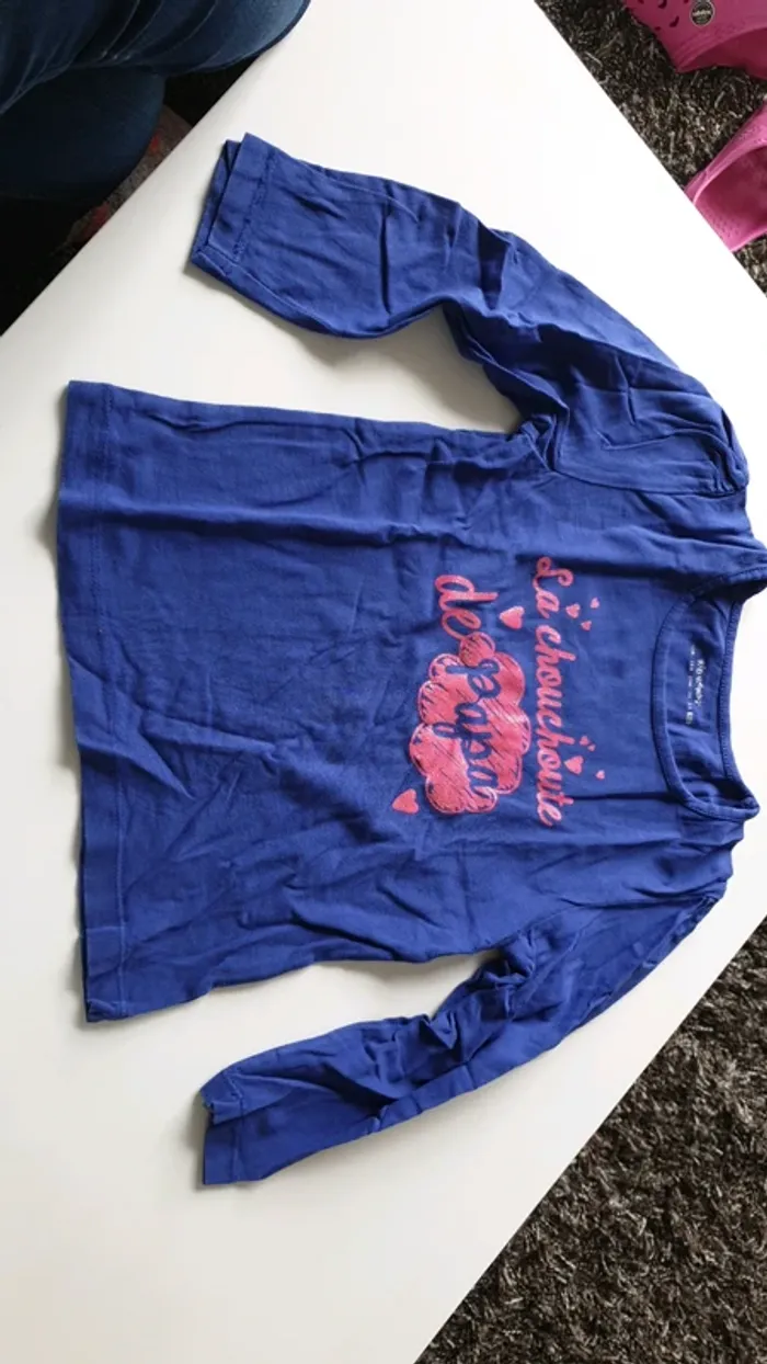 Tee-shirt Manche longue La chouchoute de papa - photo numéro 2