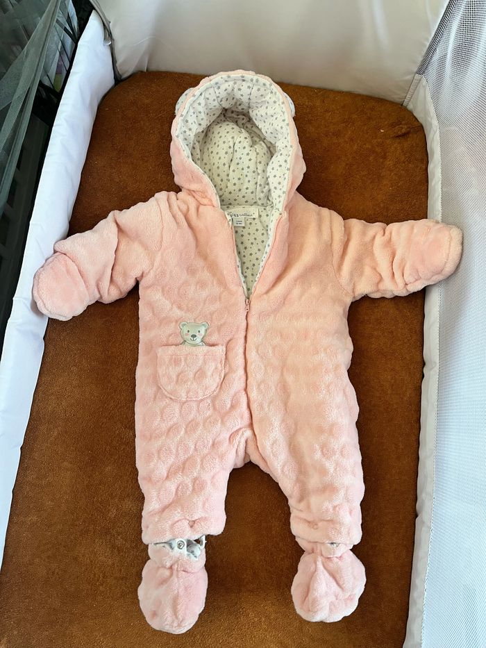 Combinaison pilote bébé rose