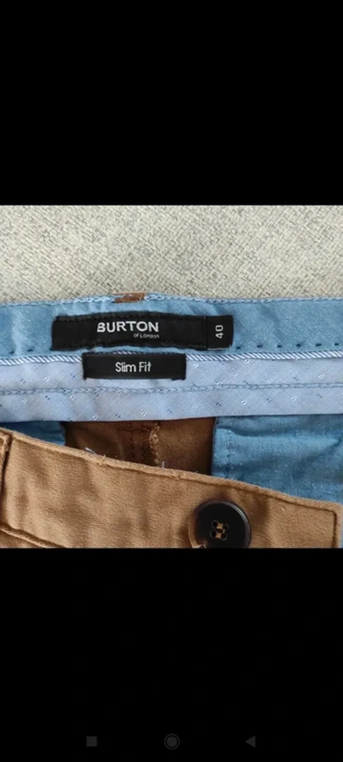 Burton chino homme taille 40 slim fit - photo numéro 2